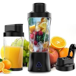 neza Personal Blender, 360 Watt Portable Blender-for Shakes & Black